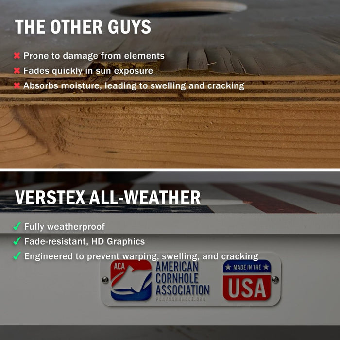 Walnut Surfboard Versatex All-Weather Cornhole Boards