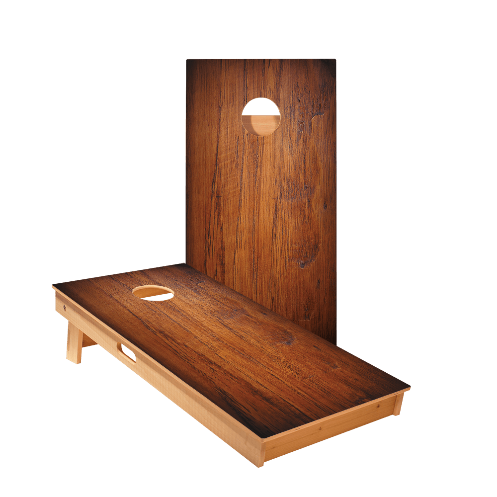 Dark Panel Wood Star Cornhole Boards