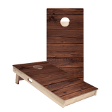 Dark Stained Wood Star Cornhole Boards