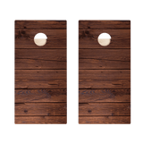 Dark Stained Wood Star Cornhole Boards