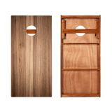 Dark Teak Silver Series Cornhole Boards