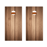 Dark Teak Silver Series Cornhole Boards