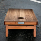 Dark Teak Silver Series Cornhole Boards
