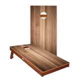 Dark Teak Silver Series Cornhole Boards
