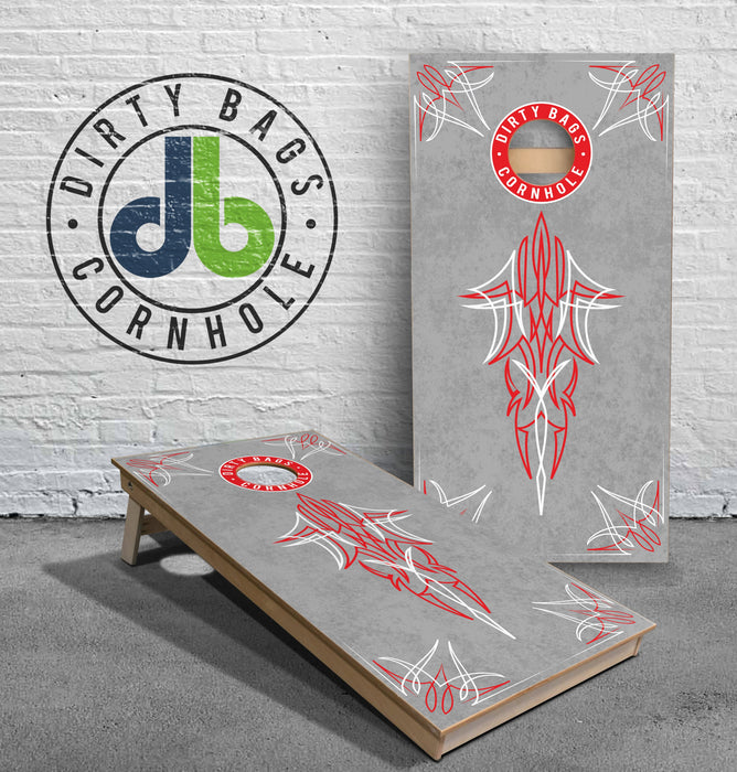Cornhole Boards - db Patina and Pinstriping