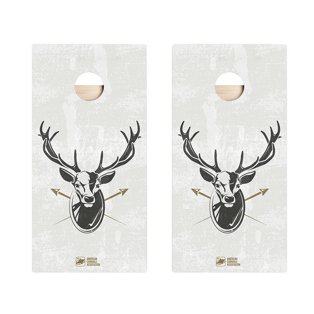 Deer Illustration Star Cornhole Boards