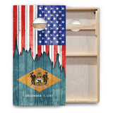 State Flags Alabama to Georgia Cornhole Boards - Backyard Series