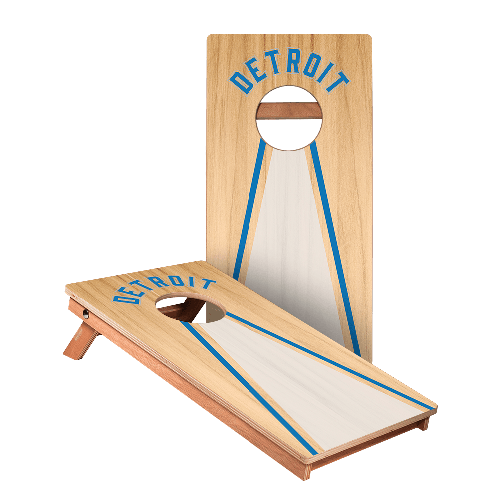 Detroit Football Gameday Backyard 1x2 ft Cornhole Board Set