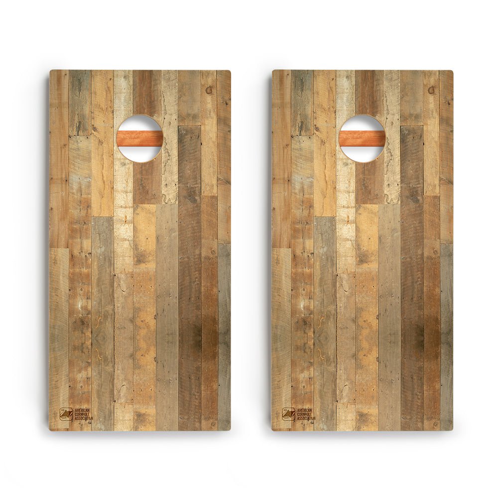 Distressed Wood Backyard 2400 Cornhole Boards