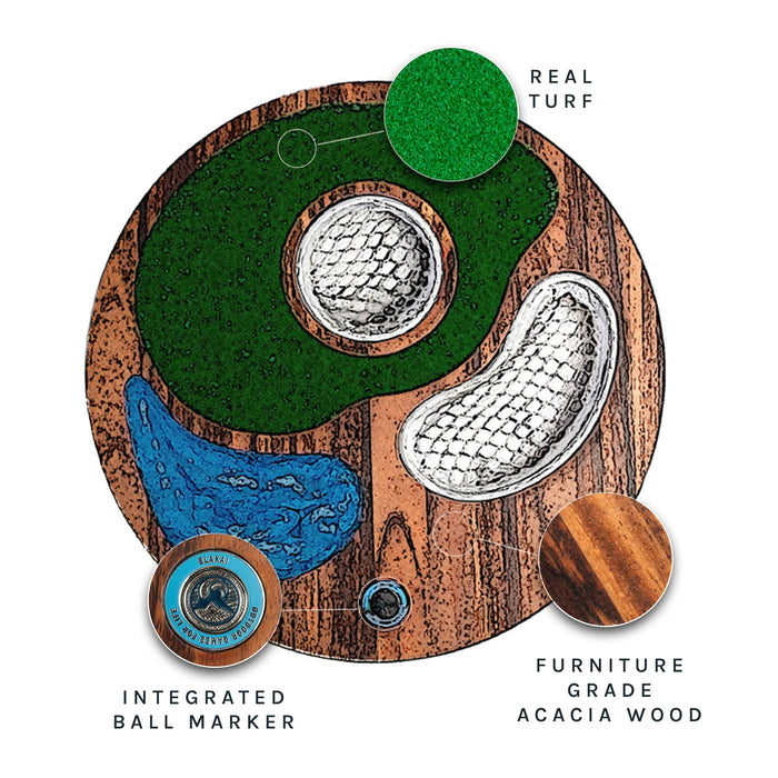Island Hole Golf Game Island Hole | Wood and Resin Cornhole x Golf Chipping Game