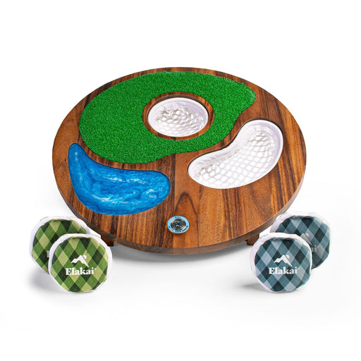 Island Hole Golf Game Island Hole | Wood and Resin Cornhole x Golf Chipping Game