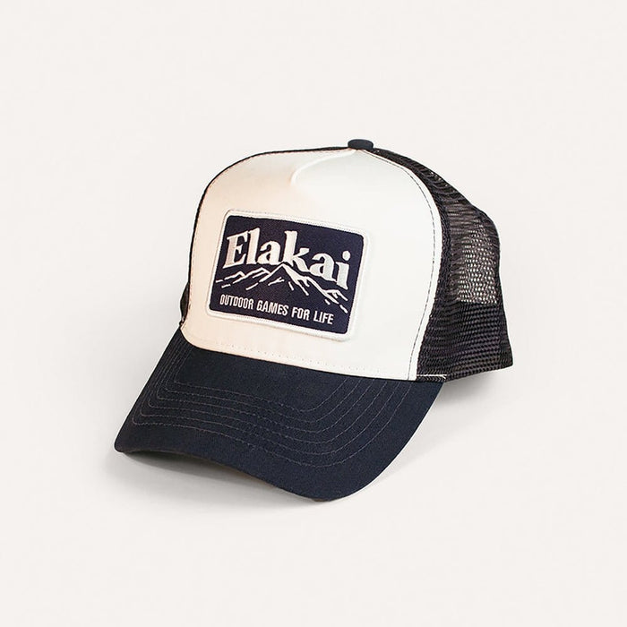 Hats Navy Elakai Mountain Patch Trucker Hat