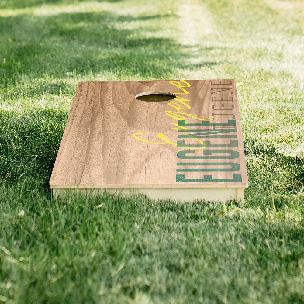 Eugene Campus Gameday Star Cornhole Boards