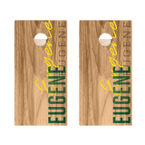 Eugene Campus Gameday Star Cornhole Boards