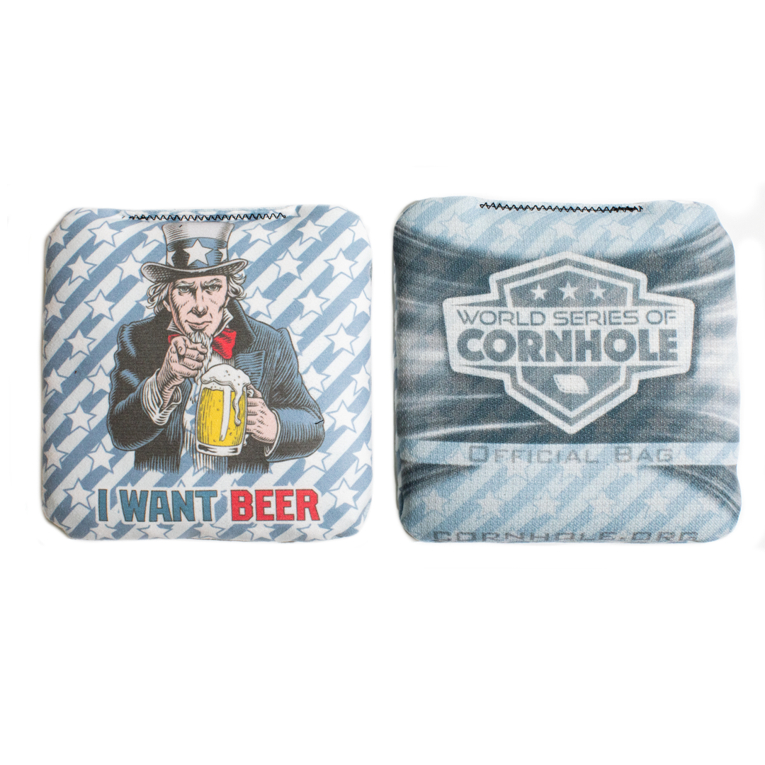 I Want Beer - 6 Inch WSOC Official Pro Cornhole Bags