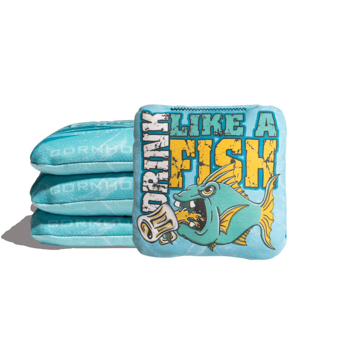 Drink Like A Fish Bags - 6 Inch WSOC Official Pro Cornhole Bags
