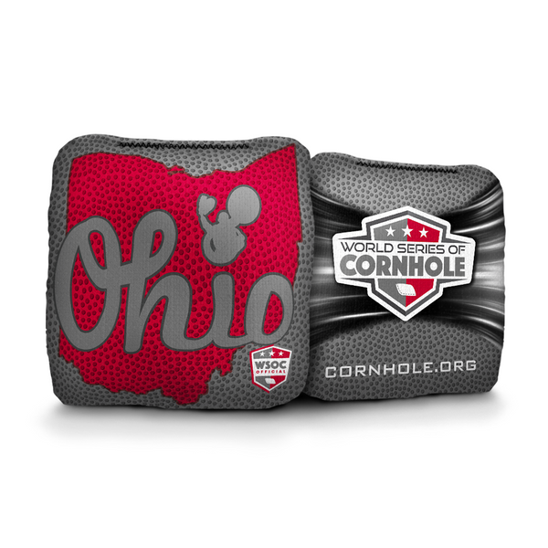 Ohio State Buckeyes Script Ohio - 6 Inch WSOC Official Pro Cornhole Bags