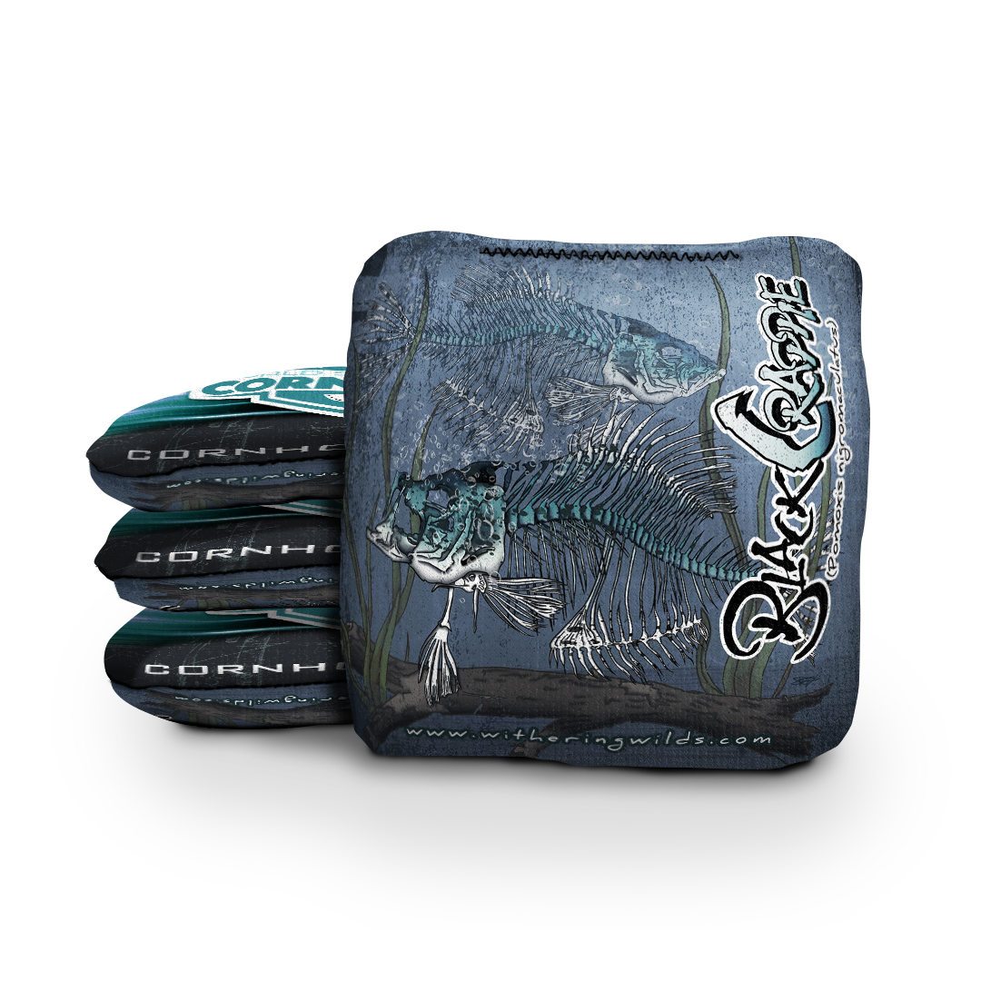 Withering Wilds Black Crappie - 6 Inch WSOC Official Pro Cornhole Bags