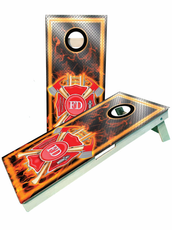 cornhole boards Firefighter Red Pro UV direct print Cornhole Boards, ACL regulation, High Quality boards