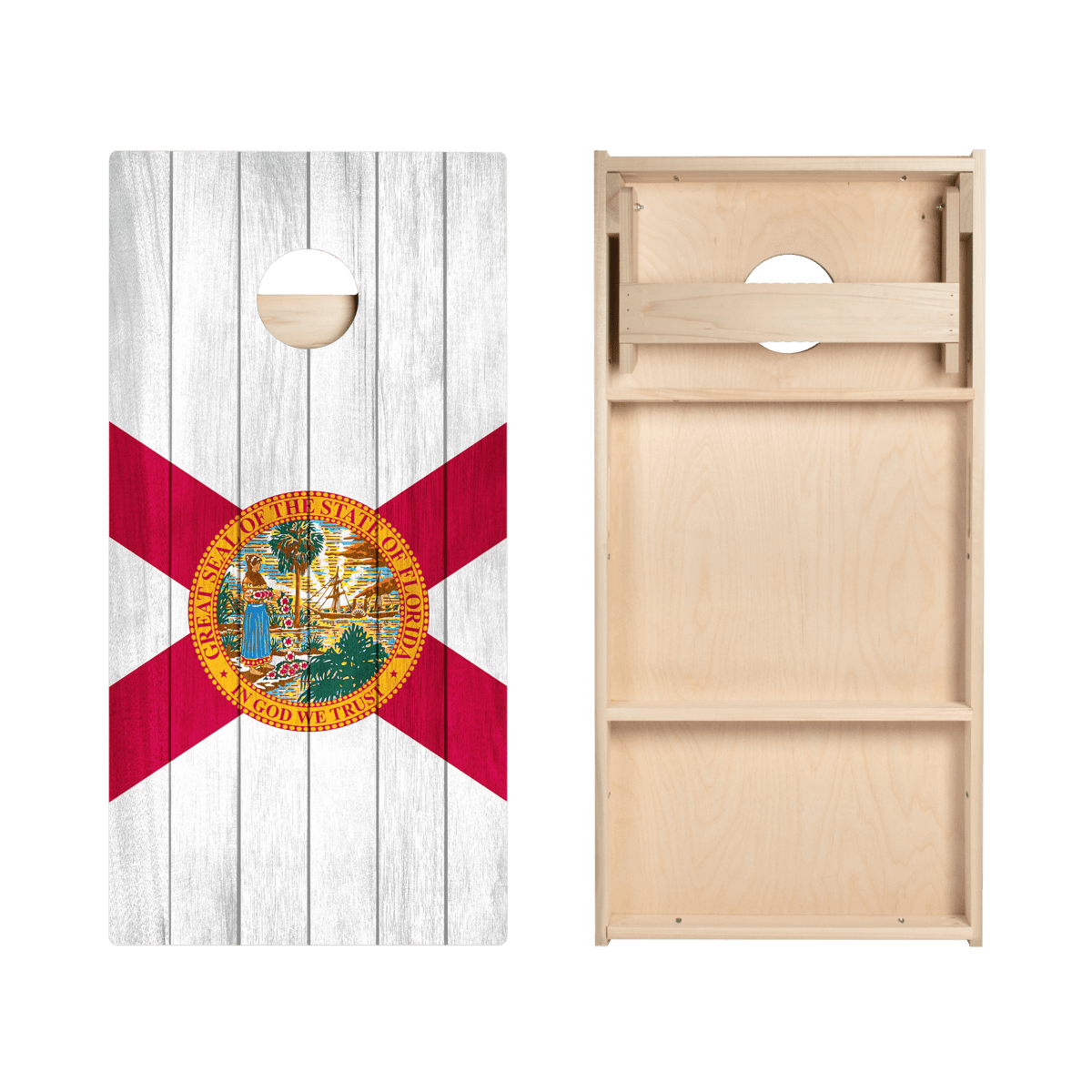 Florida Flag Star Cornhole Boards