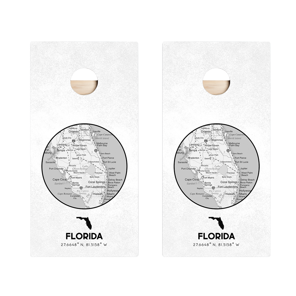 Florida State Map Star Cornhole Boards