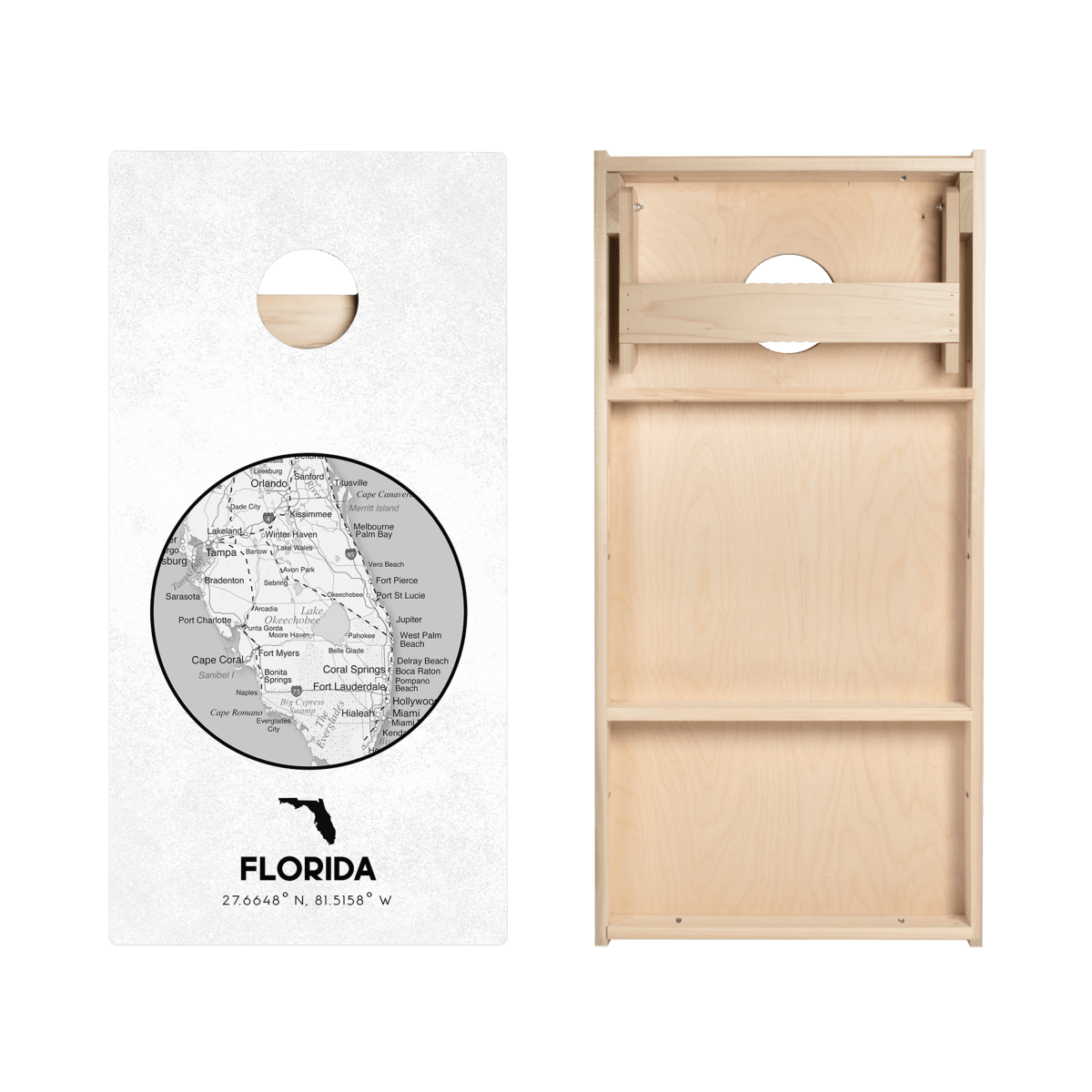 Florida State Map Star Cornhole Boards