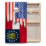 State Flags Alabama to Georgia Cornhole Boards - Backyard Series