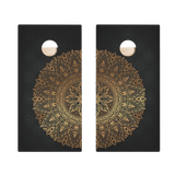 Golden Mandala Star Cornhole Boards