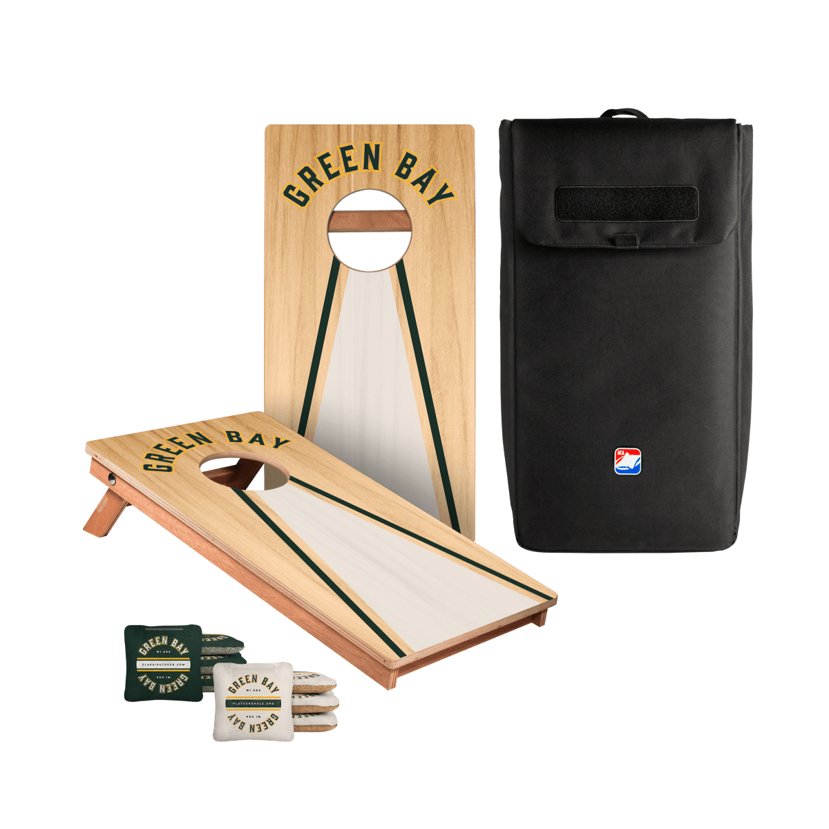 Green Bay Football Gameday Backyard 1x2 ft Cornhole Board Set