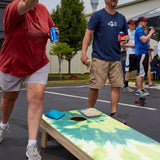 Green Tie-Dye Star Cornhole Boards