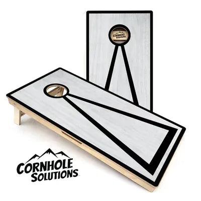 boards Tournament Quality Cornhole Boards - Gray Wash Black Triangle