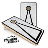 boards Tournament Quality Cornhole Boards - Gray Wash Black Triangle