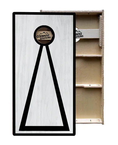 boards Tournament Quality Cornhole Boards - Gray Wash Black Triangle