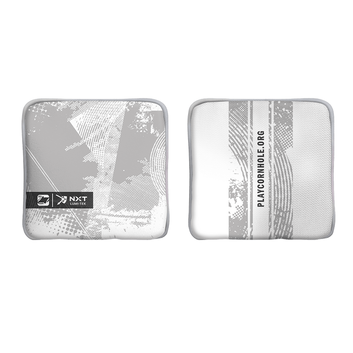 Grunge White NXT Lumi-Tek Cornhole Bags