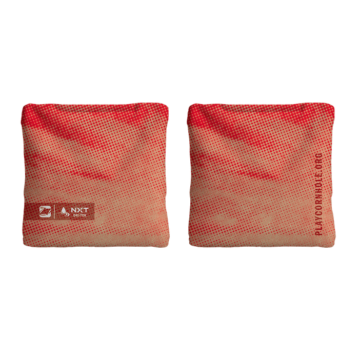 Halftone Horizon Red NXT Dri-Tek Cornhole Bags