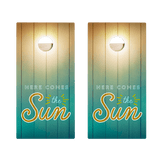 Here Comes The Sun Star Cornhole Boards