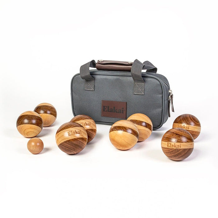 Bocce Hevea Wood 72mm Travel Bocce Set
