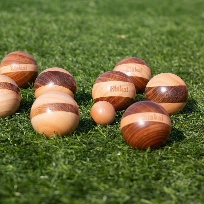 Bocce Hevea Wood 72mm Travel Bocce Set