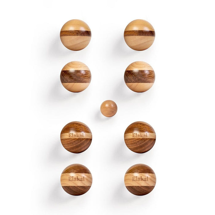 Bocce Hevea Wood 72mm Travel Bocce Set