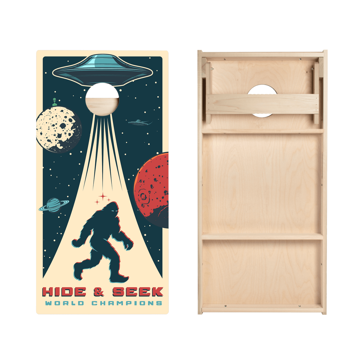 Hide & Seek Sasquatch Star Cornhole Boards