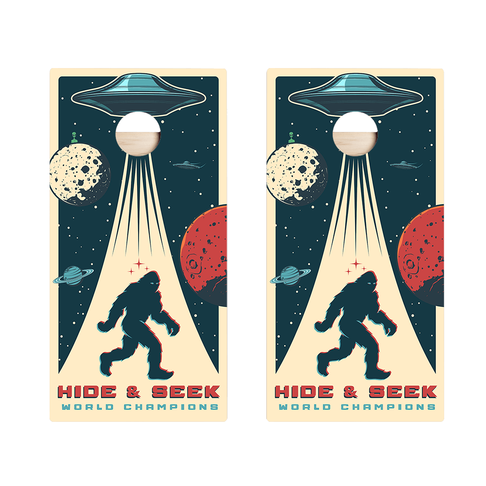 Hide & Seek Sasquatch Star Cornhole Boards