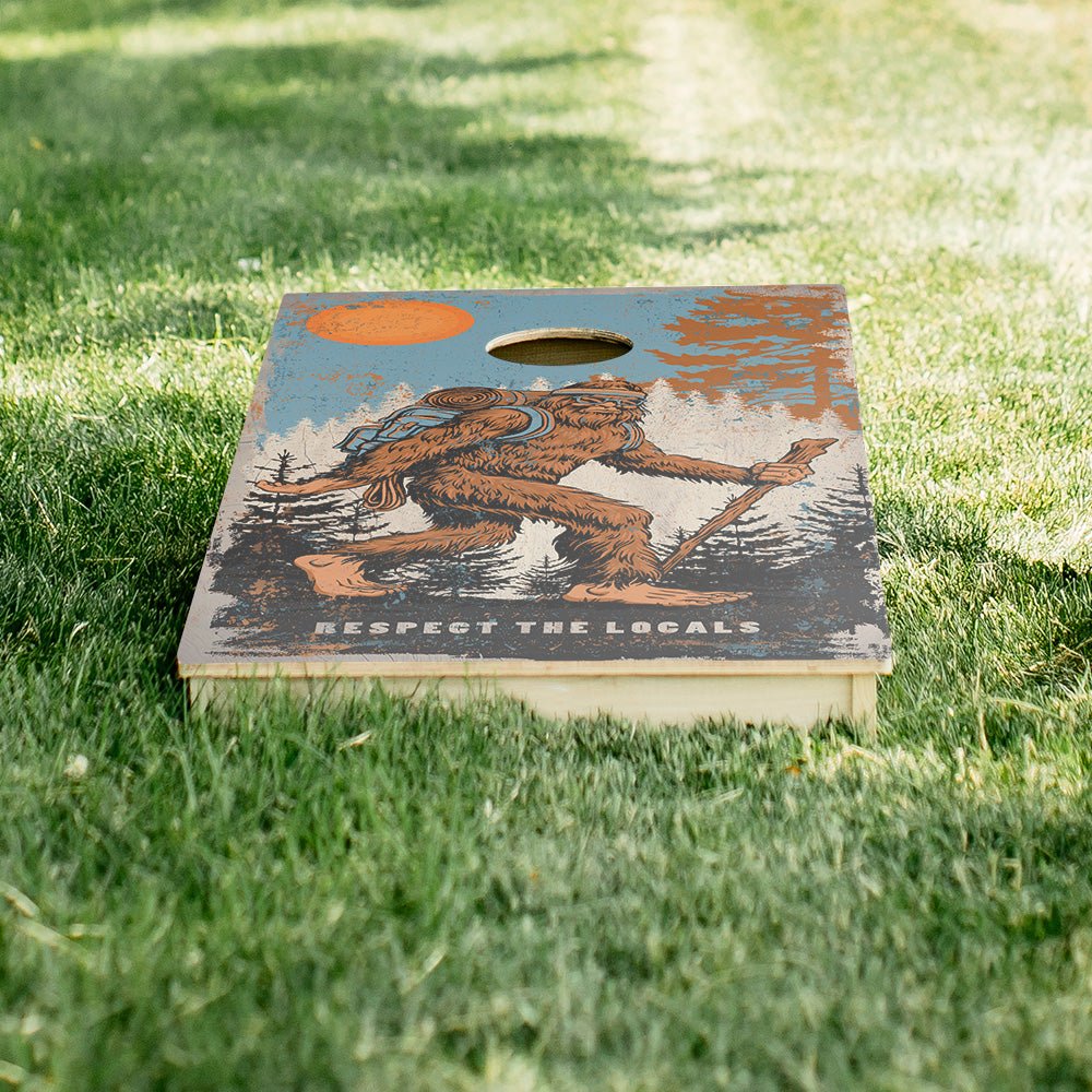 Hiking Sasquatch Star Cornhole Boards