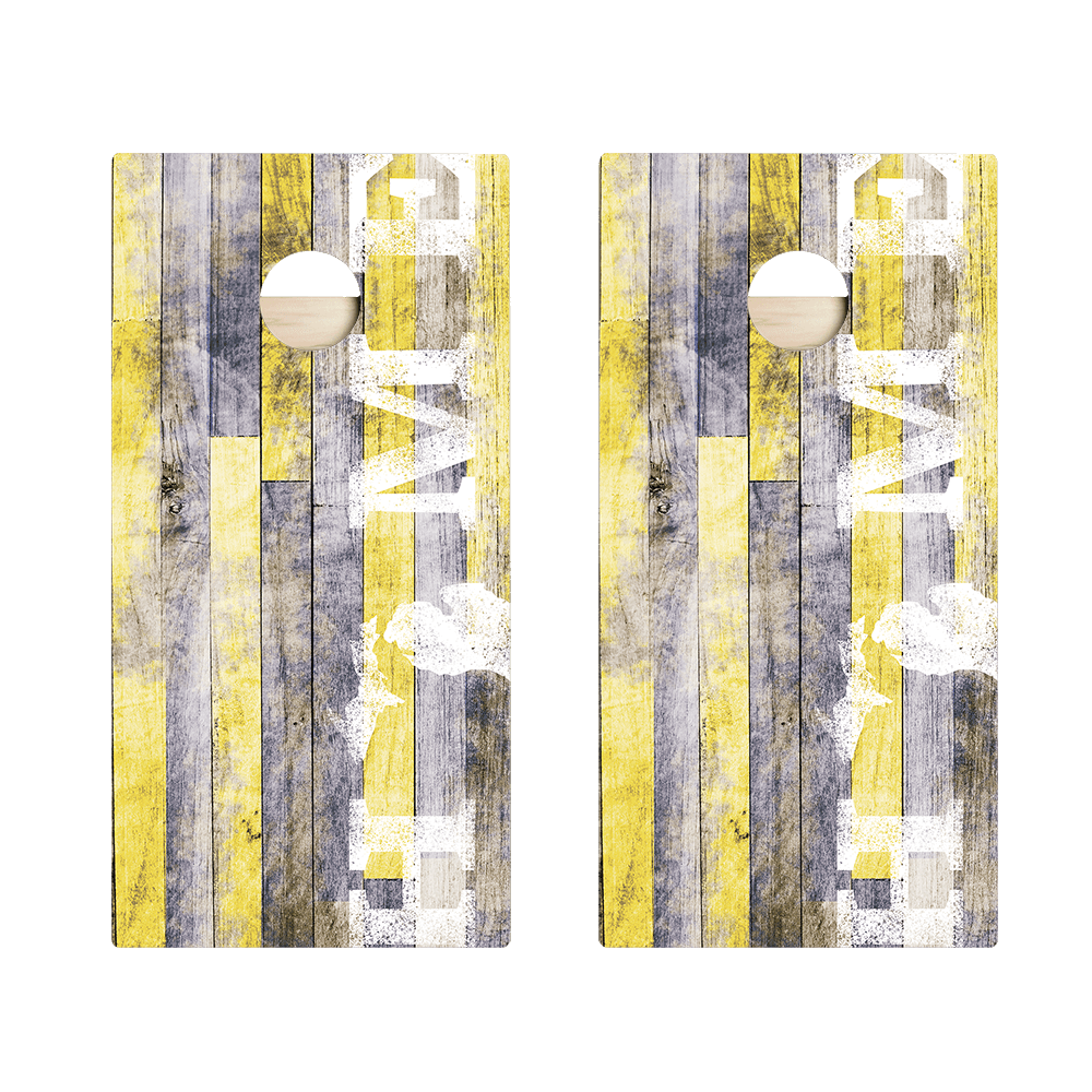 Home State Painted Wood Michigan Star Cornhole Boards