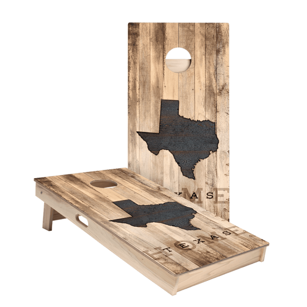Home State Rustic Wood Texas Star Cornhole Boards
