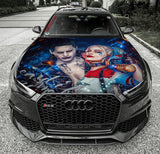 Harley Quinn Joker Hood Wrap Vinyl Graphic Decal Sticker Wrap Car or Truck