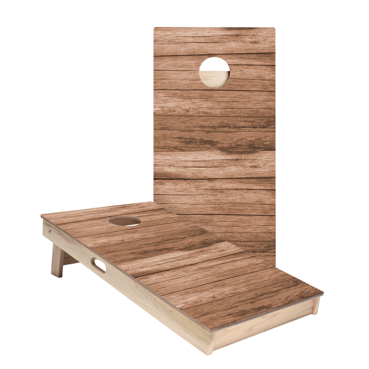 Horizontal Barn Wood Star Cornhole Boards