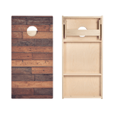 Horizontal Rustic Wood Star Cornhole Boards