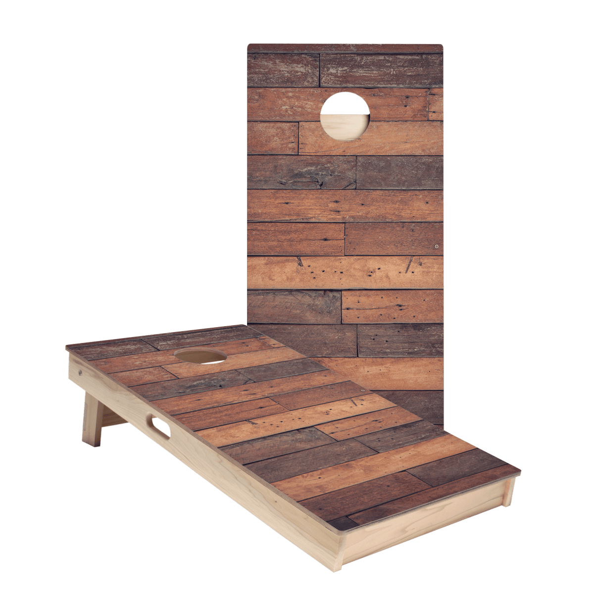 Horizontal Rustic Wood Star Cornhole Boards