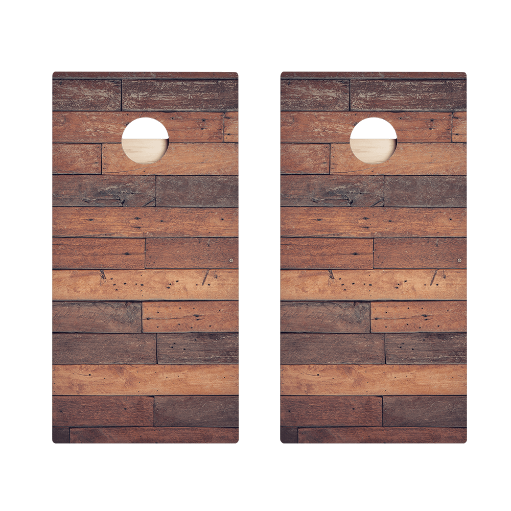 Horizontal Rustic Wood Star Cornhole Boards