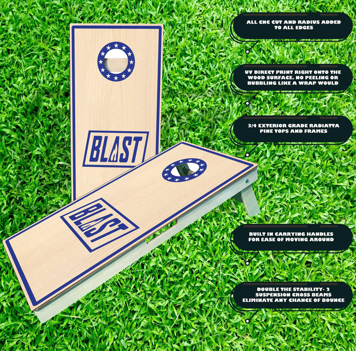 cornhole boards Rustic Beach Paradise Wasted Away, 5 oclock Tiki Themed Cornhole Boards